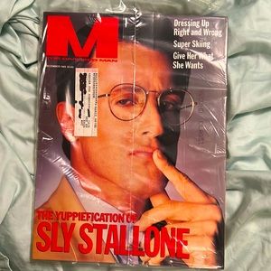 The civilized man vintage magazine mint condition still in plastic sly Stallone
